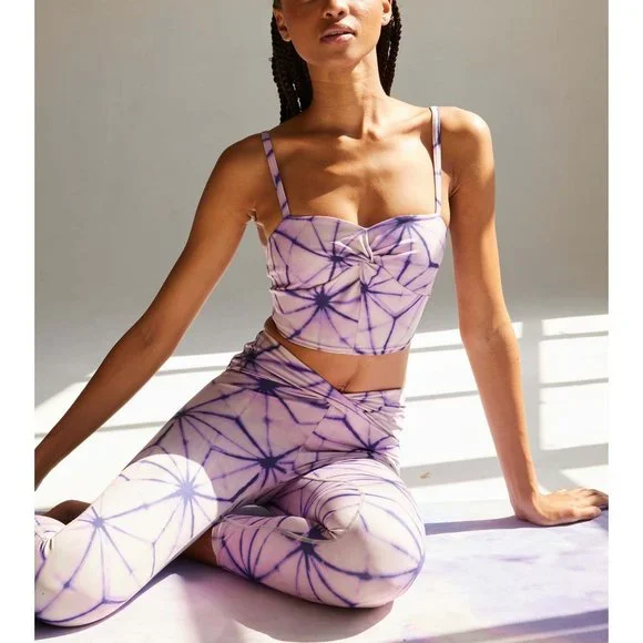 🎉LAST CHANCE🎉 NWT FP Movement Double Take Printed Crop Tank / Purple Combo - Picture 2 of 6